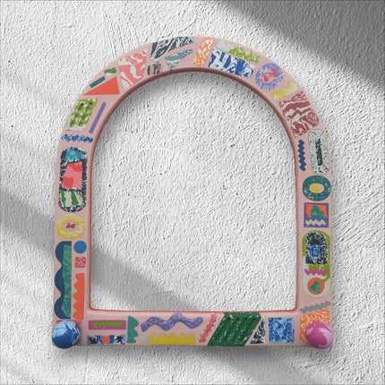 Çok Renkli Oval Ayna No. 21-Ayna-Tehanu Terrazzo-NowShopFun