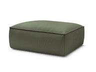 Colin Premium Kalite Fitilli Kadife Döşemeli Puf-Puf-Innature Home-Açık Bej-NowShopFun