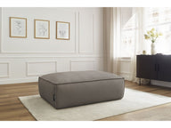 Colin Premium Kalite Fitilli Kadife Döşemeli Puf-Puf-Innature Home-Açık Bej-NowShopFun