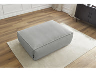 Colin Premium Kalite Fitilli Kadife Döşemeli Puf-Puf-Innature Home-Açık Bej-NowShopFun