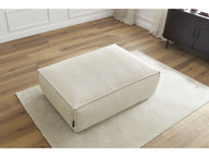 Colin Premium Kalite Fitilli Kadife Döşemeli Puf-Puf-Innature Home-Açık Bej-NowShopFun
