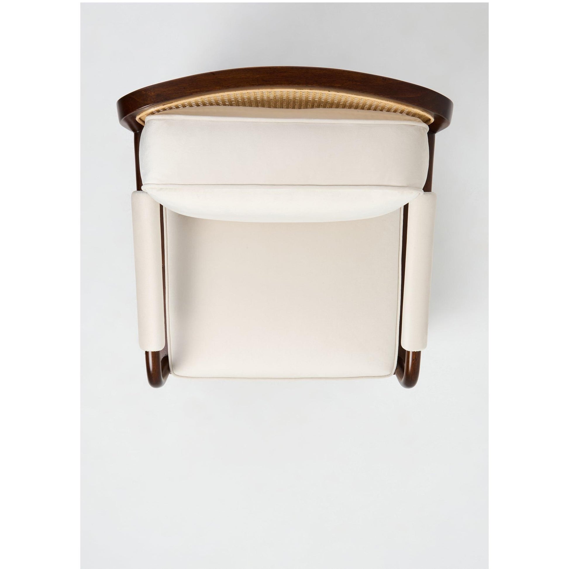 Column Chair Rattan Detaylı Tekli Koltuk-Koltuk-ALPAQ STUDIO-Bukle Kumaş-NowShopFun