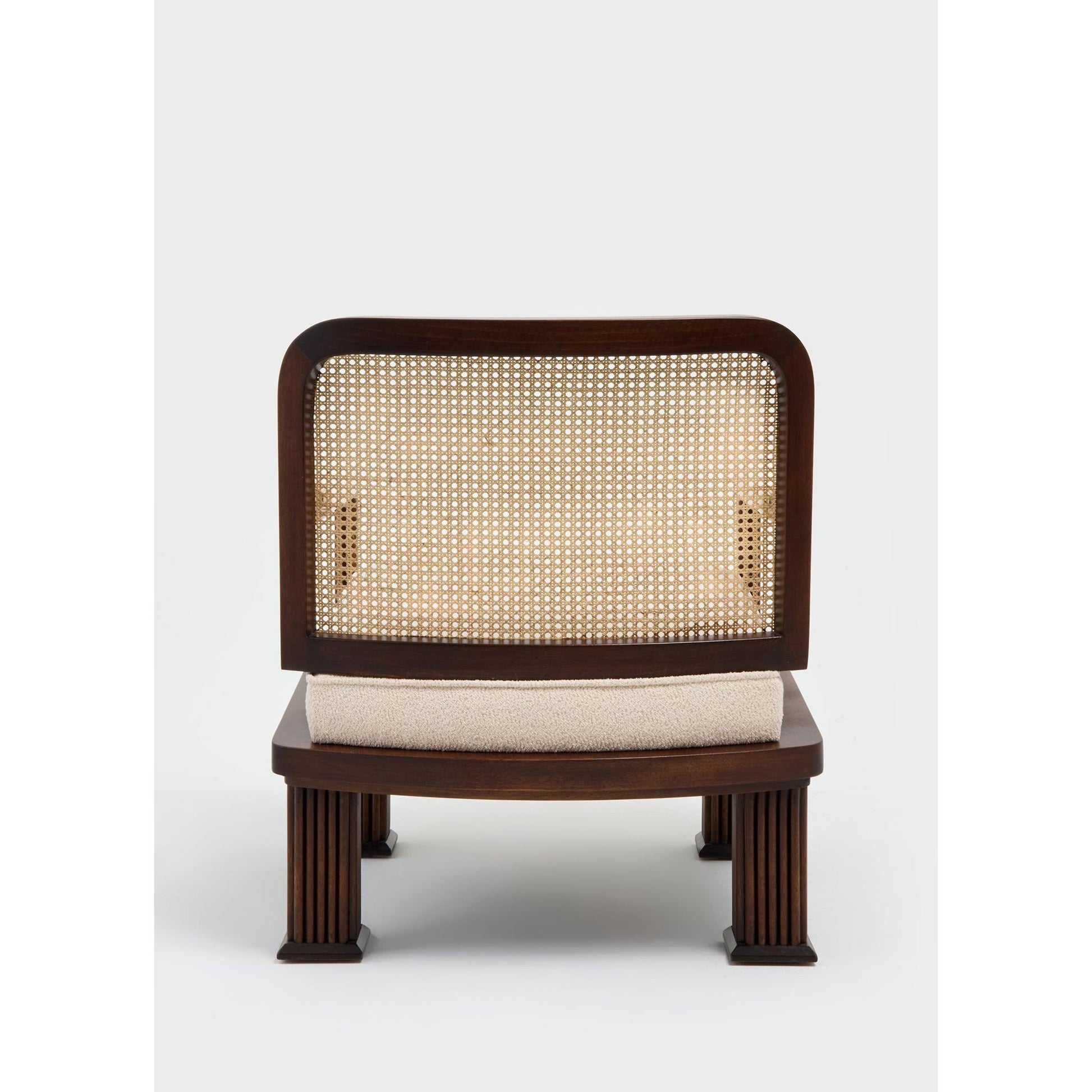 Column Chair Rattan Detaylı Tekli Koltuk-Koltuk-ALPAQ STUDIO-Bukle Kumaş-NowShopFun