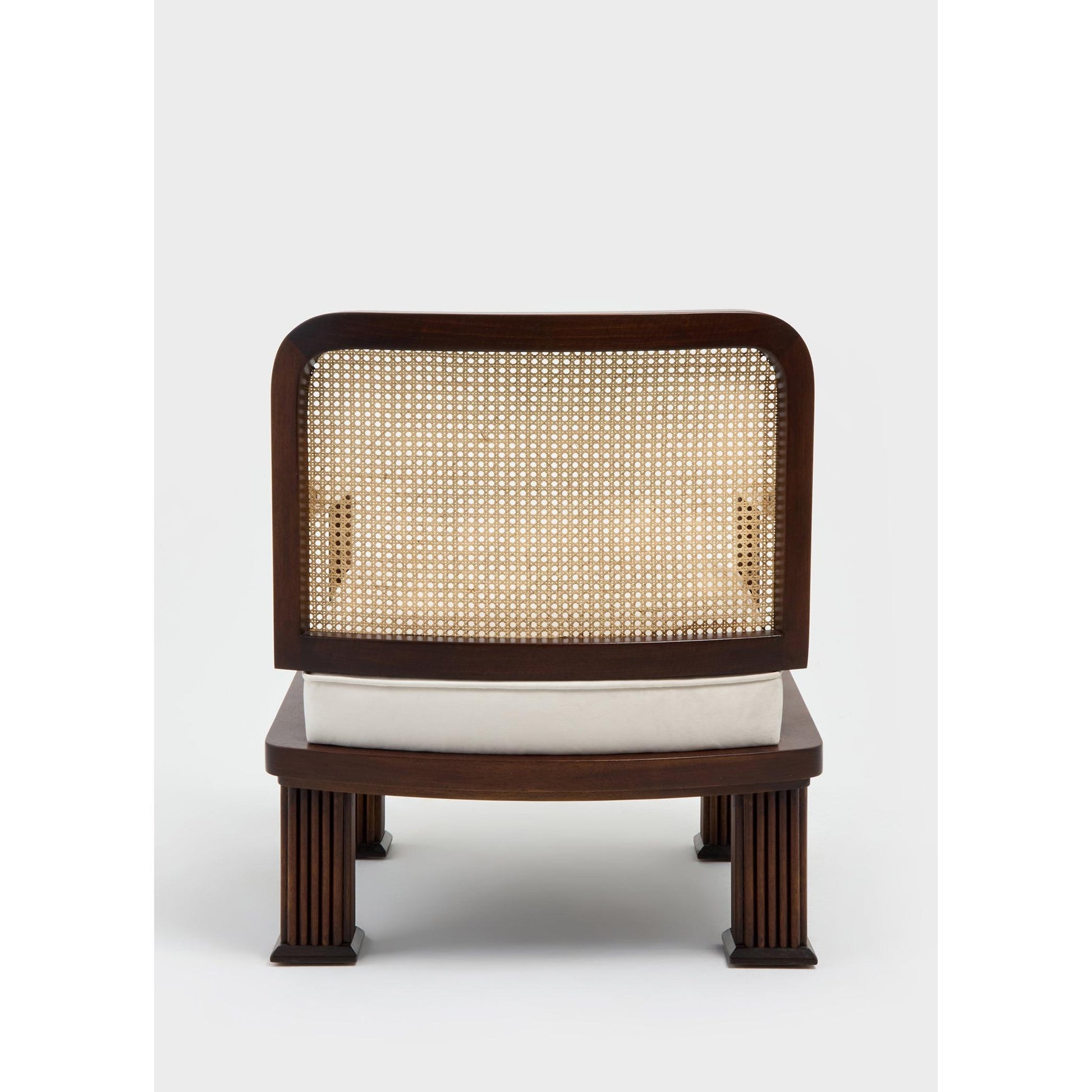 Column Chair Rattan Detaylı Tekli Koltuk-Koltuk-ALPAQ STUDIO-Bukle Kumaş-NowShopFun