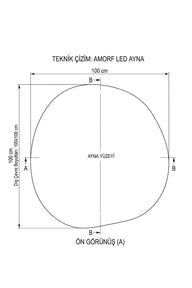 Contor Amorf Led Ayna-Ayna-Yapı Cam-Gümüş-NowShopFun