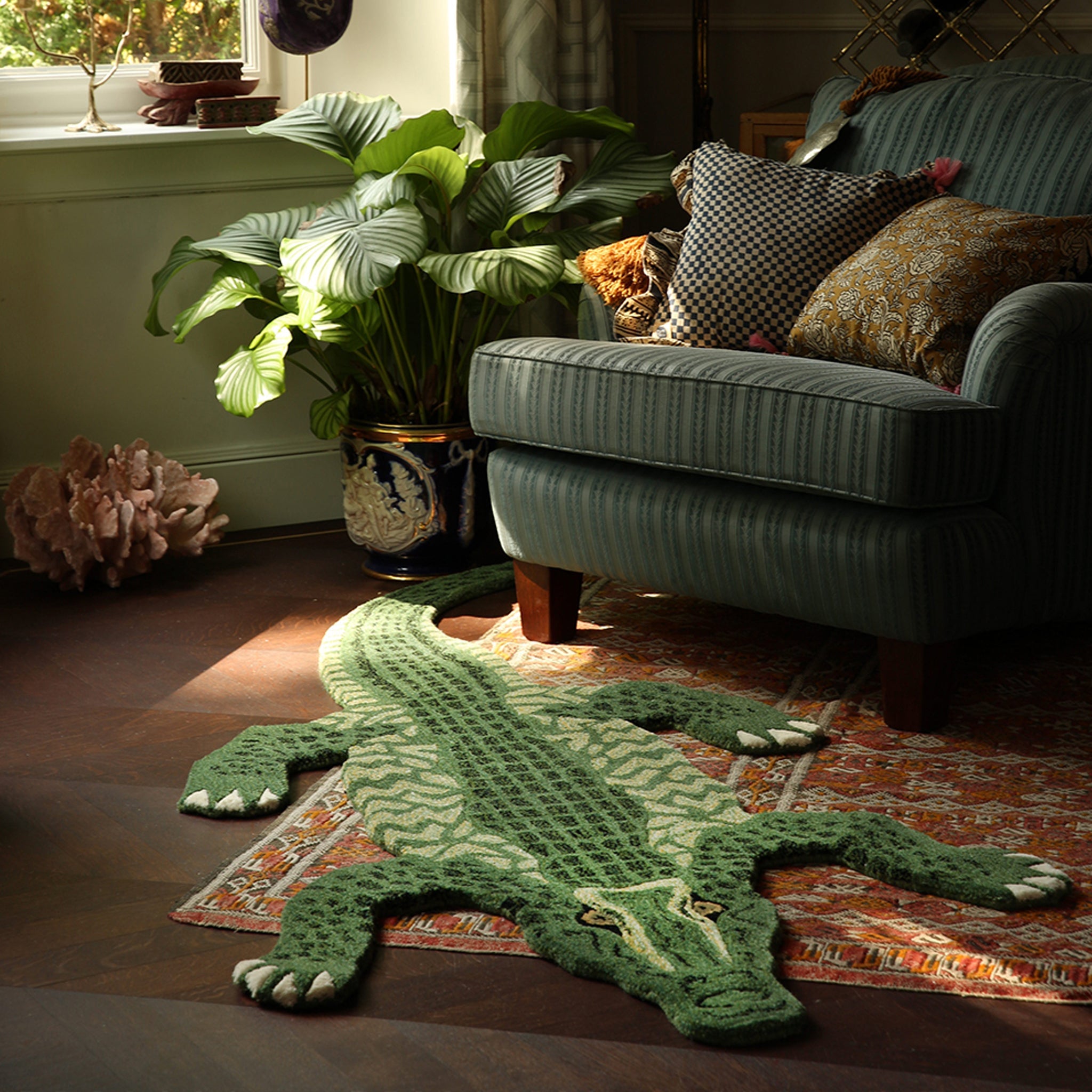 Coolio Timsah Figürlü Büyük Boy Halı-Kilim & Halı-Doing Goods-NowShopFun