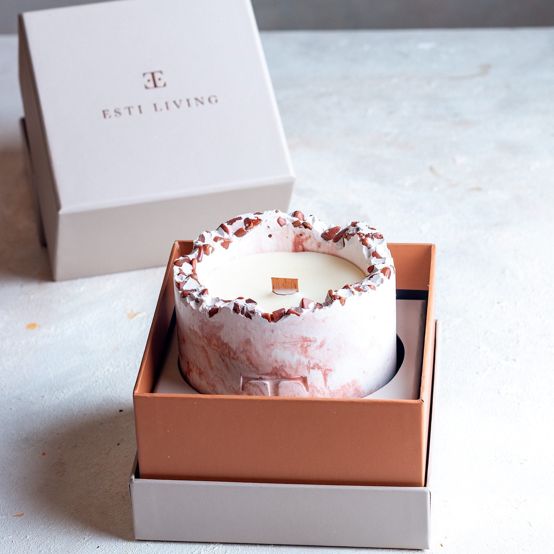 Copper Charm Taşlı - Büyük Mum (300G)