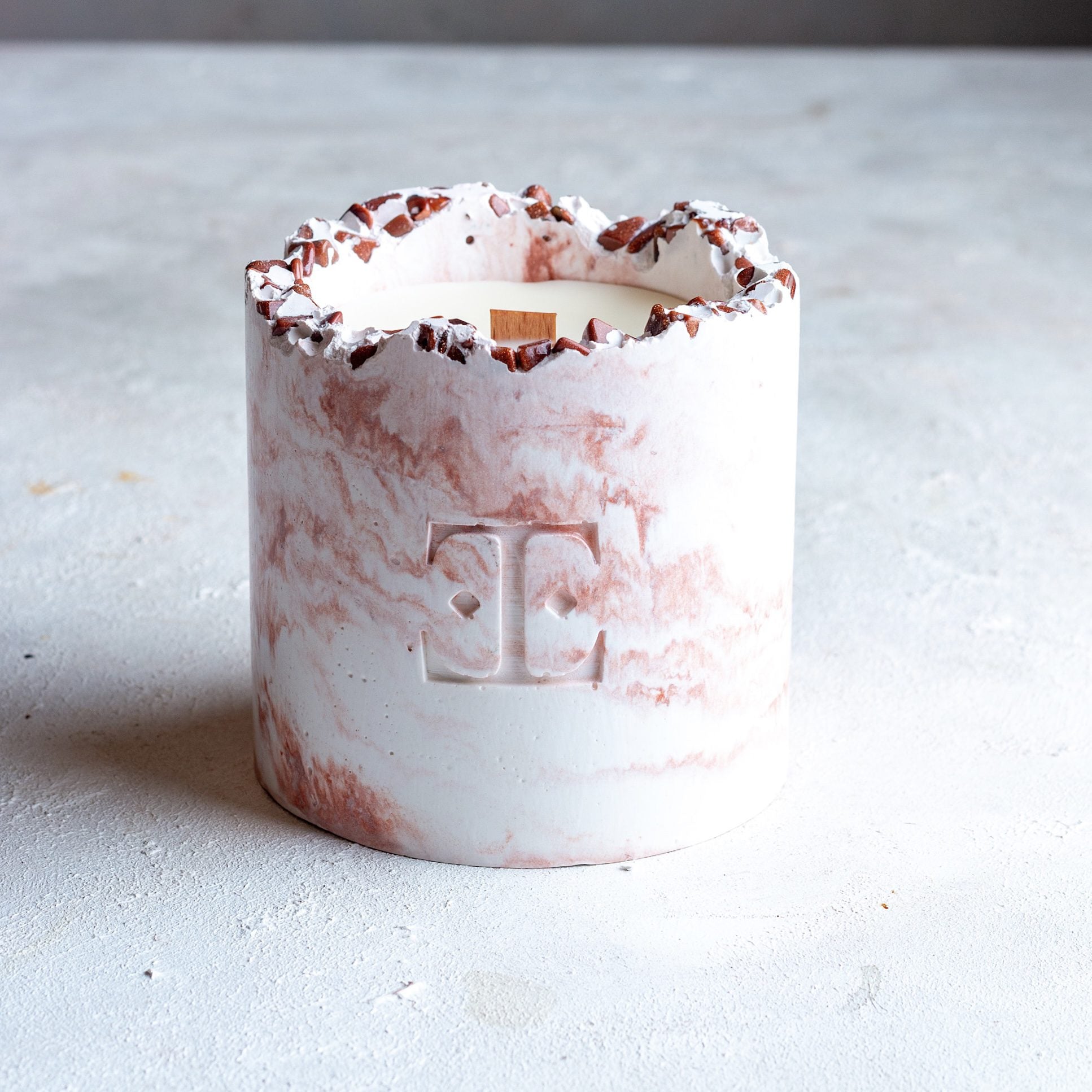 Copper Charm Taşlı Mum Seti