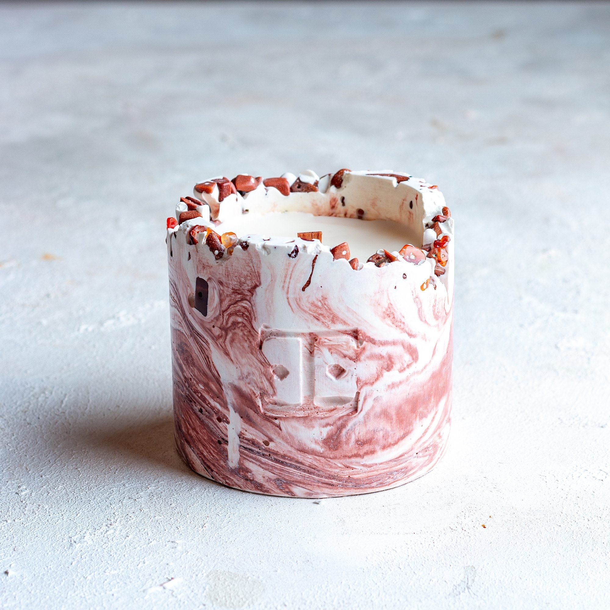 Copper Charm Taşlı Mum Seti