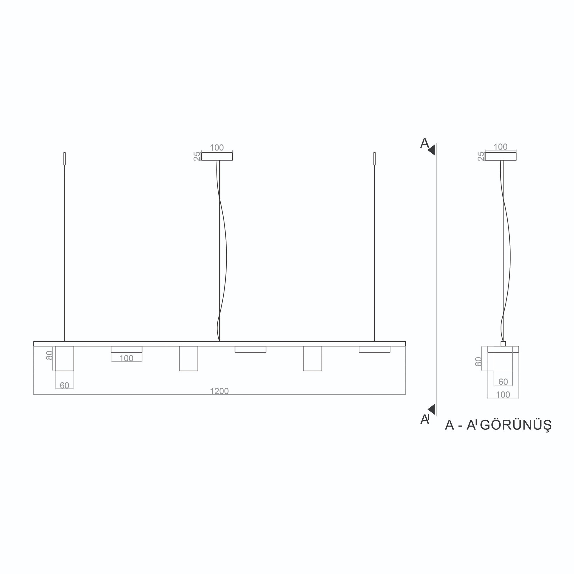 Cord Sarkıt Lamba 120 Cm
