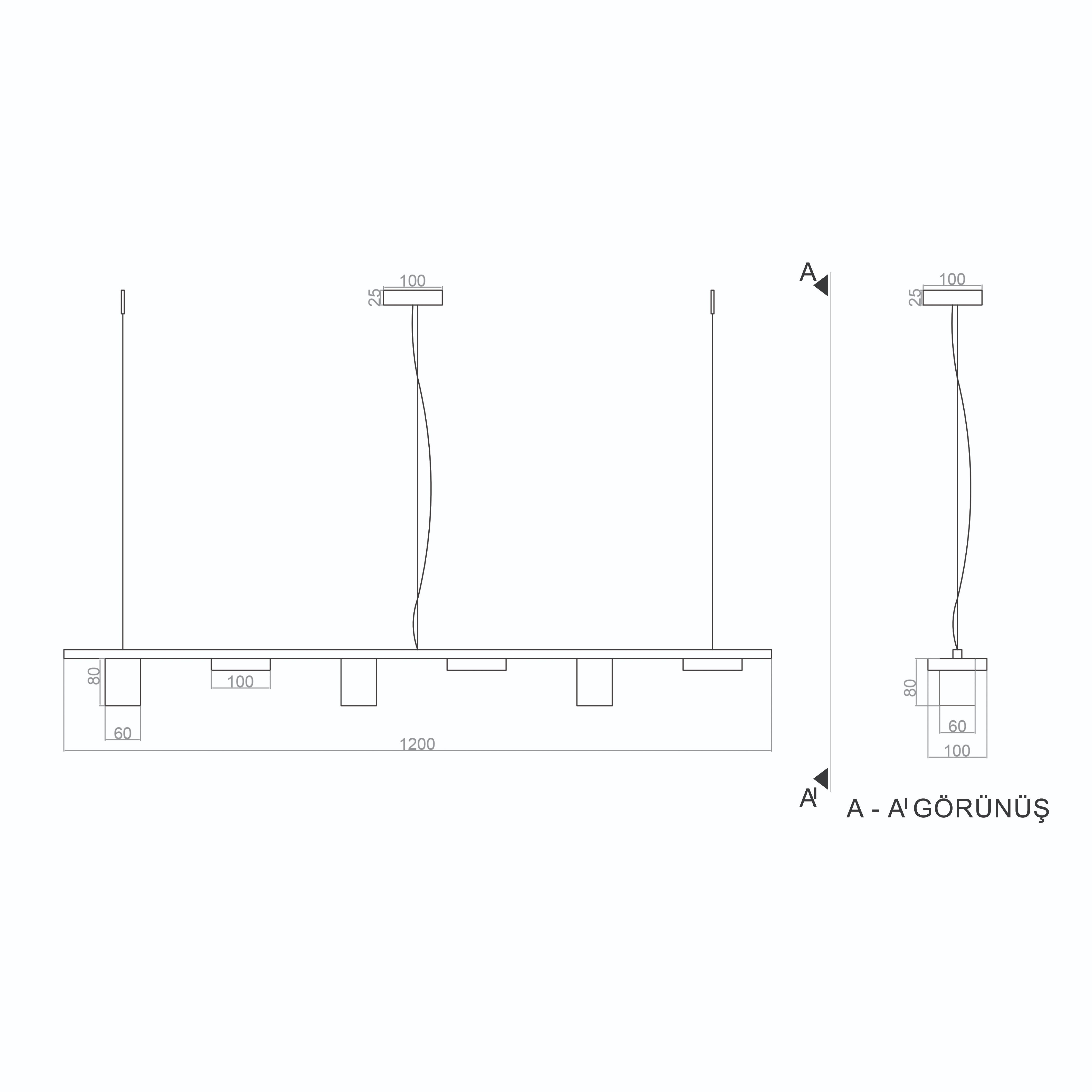 Cord Sarkıt Lamba 120 Cm