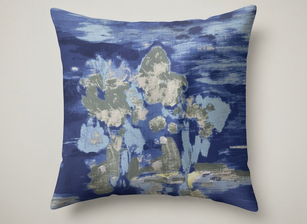 Core Pamuk Taş Baskı Kırlent Kılıfı