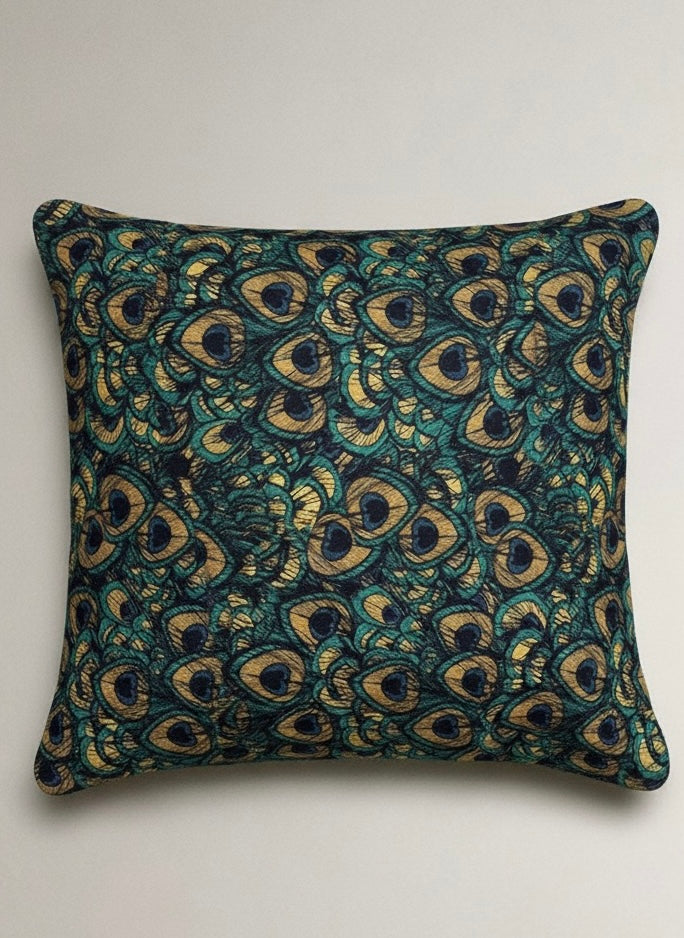 Core Parlak Kadife Desenli Kırlent Kılıfı