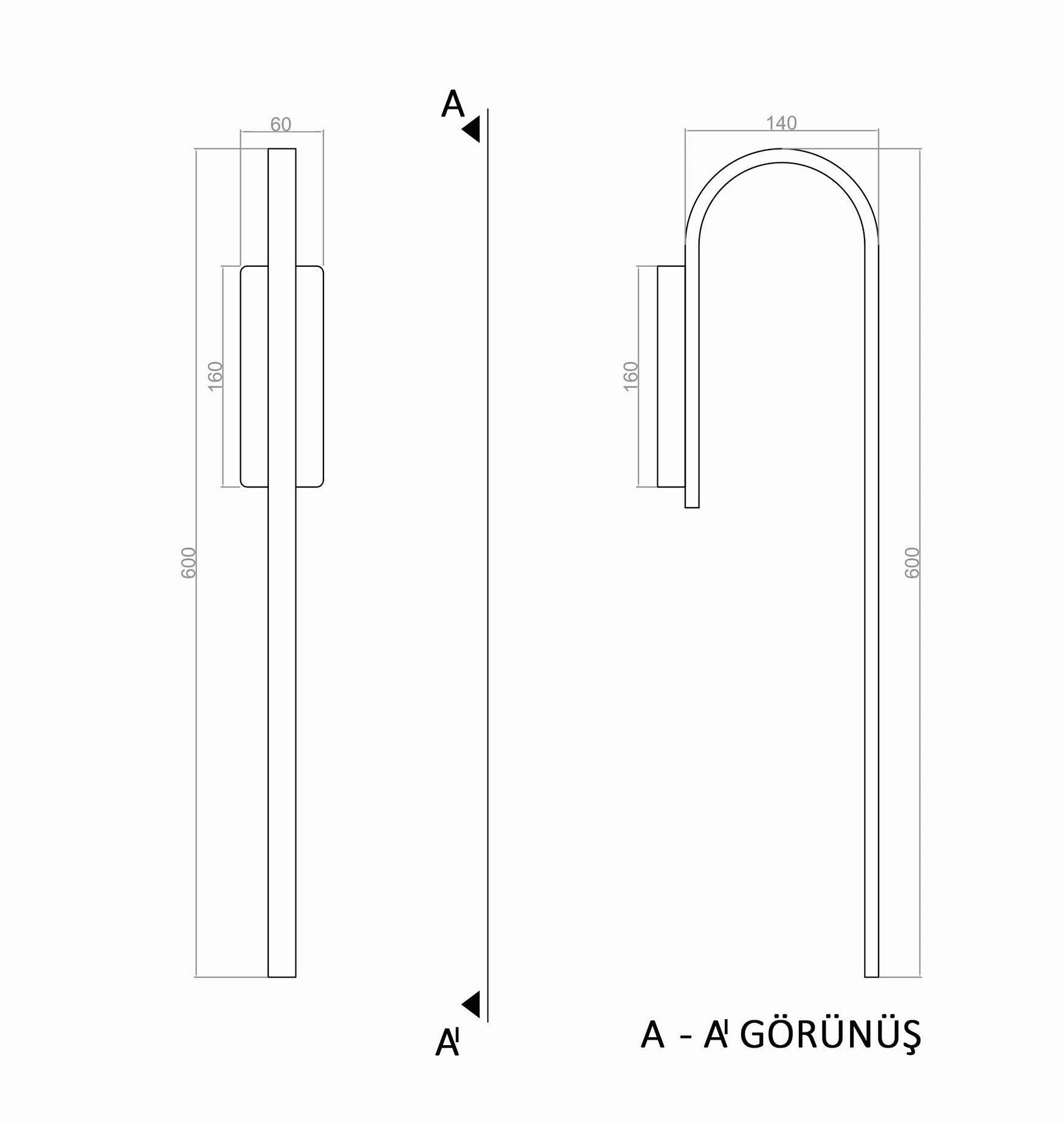 Cosimo Led Duvar Aplik 60 Cm