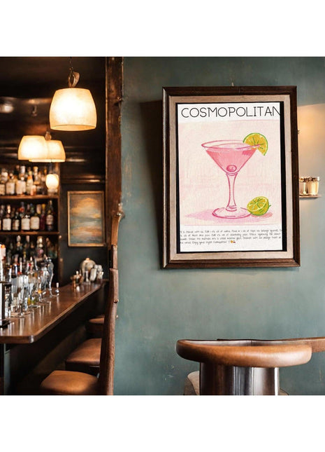 Cosmopolitan Cocktail Bar Dekor Art Print Poster-Tablo-Muff Atelier-NowShopFun