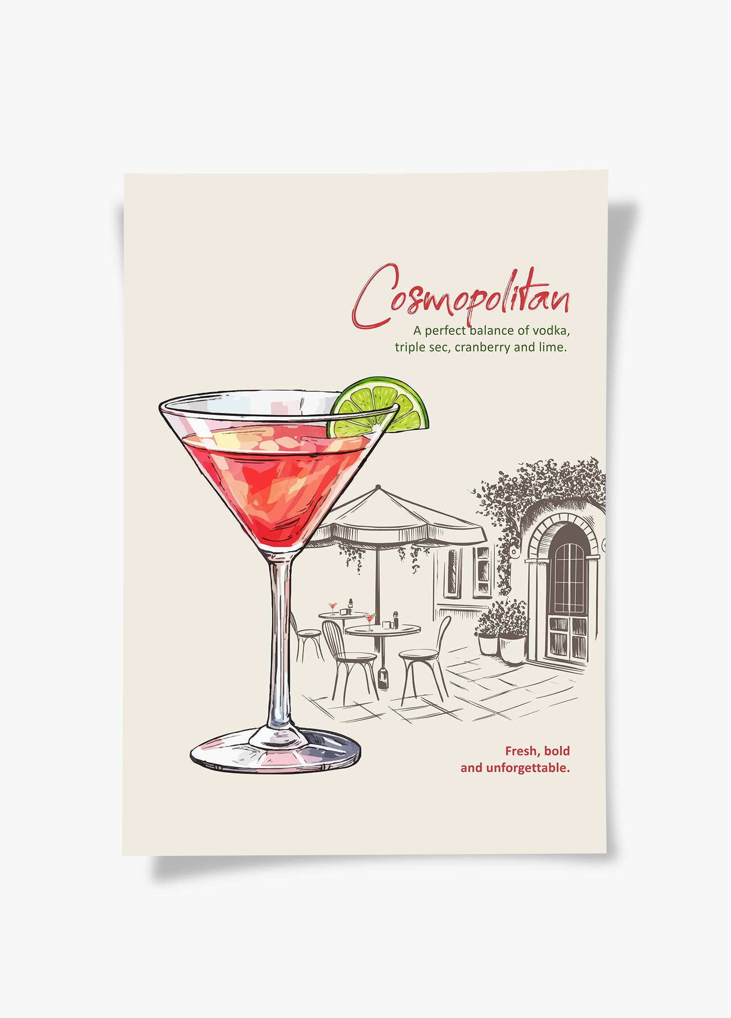 Cosmopolitan Kokteyl Posteri