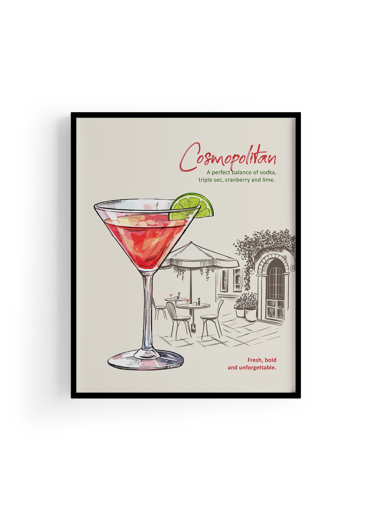 Cosmopolitan Kokteyl Posteri