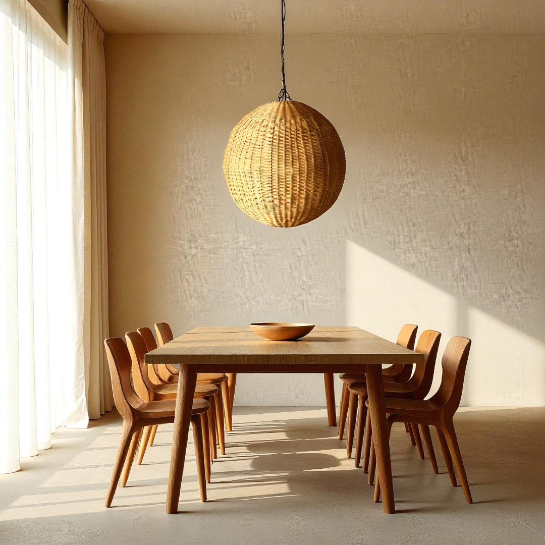 Cosmos Doğal Rattan Sarkıt Avize