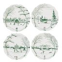 Country Estate Winter Frolic Parti Tabağı Karışık 4lü Set Çam Yeşili-Juliska Sofra-Juliska-NowShopFun