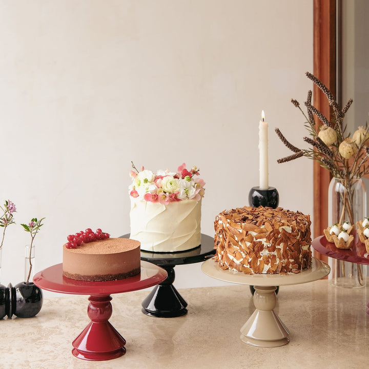 Crescendo Cake Stand - Dark Red