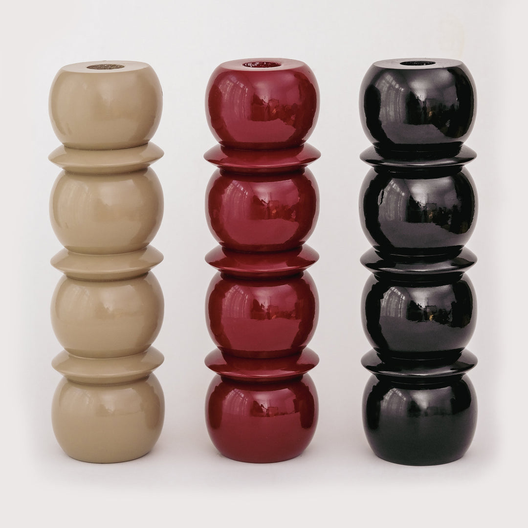 CRESCENDO CANDLE HOLDER - Large Black