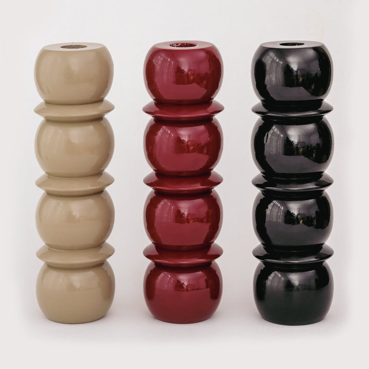 CRESCENDO CANDLE HOLDER - Large Black