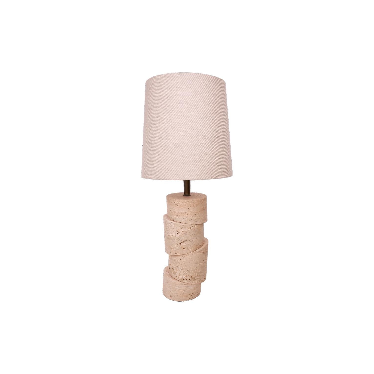 Crimp Vertino Bej Traverten Abajur