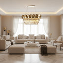 Cristal Metal Gold Sarkıt Avize