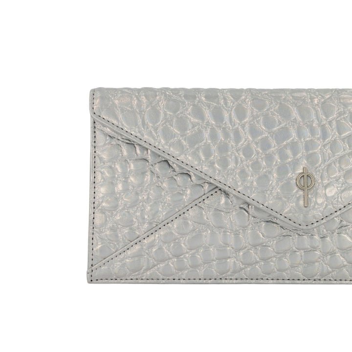 Croco Night Bag Clutch-Clutch-Otrera-Gümüş-NowShopFun