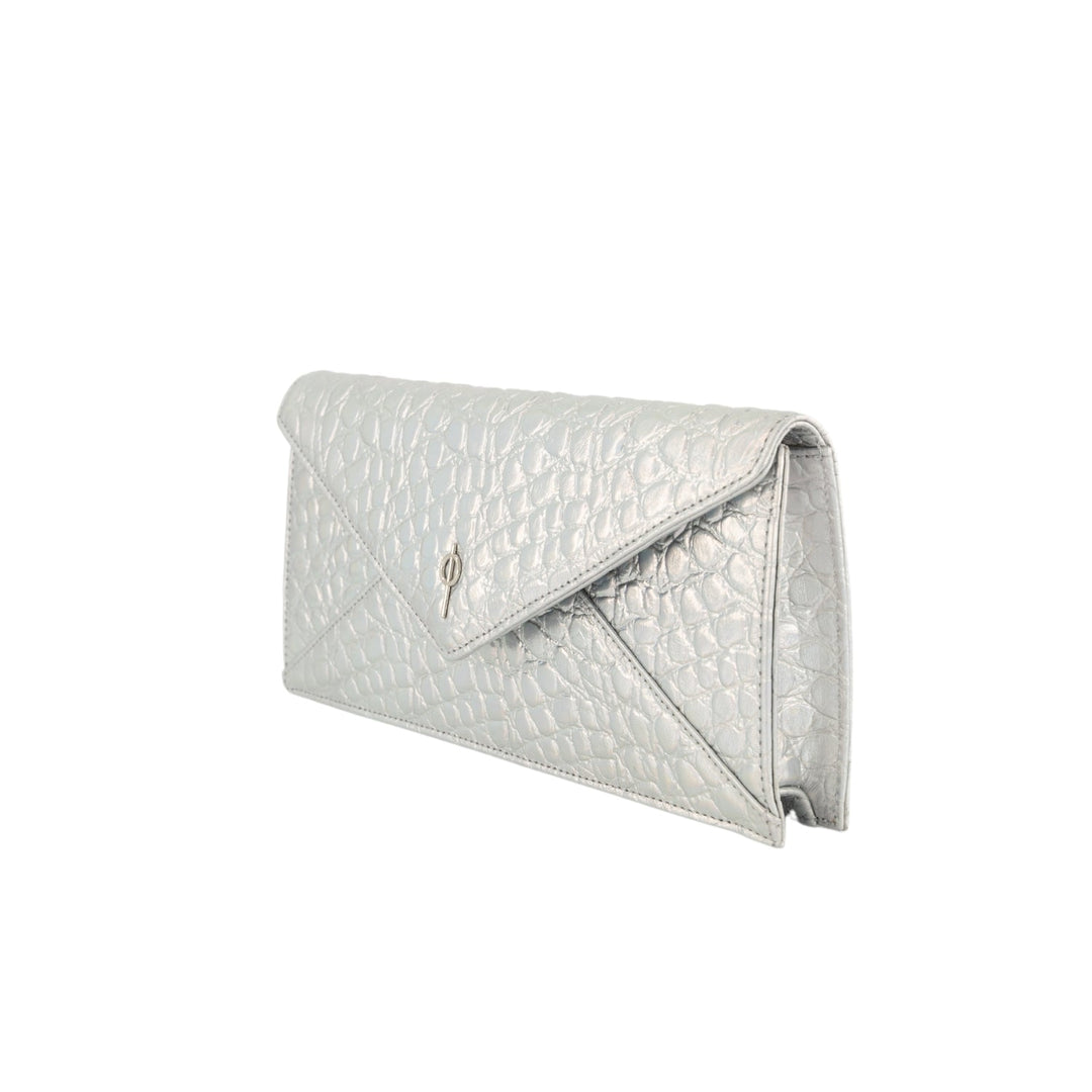 Croco Night Bag Clutch-Clutch-Otrera-Gümüş-NowShopFun