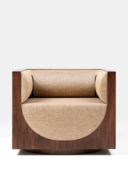 Cube Lounge Bej Ceviz Berjer