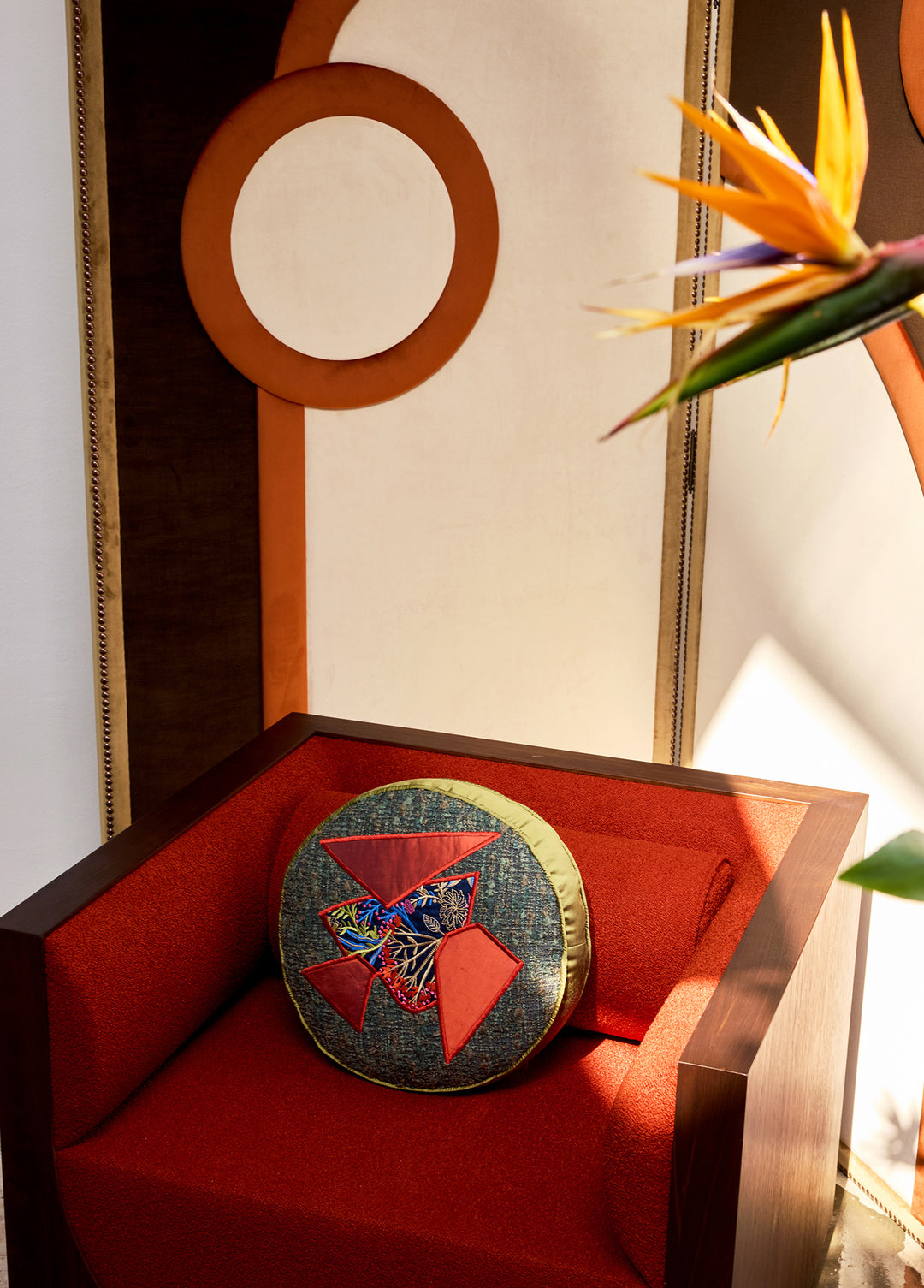 Cube Lounge Terrakota Kiremit Ceviz Berjer