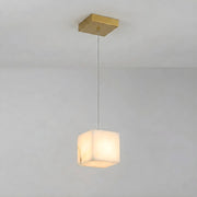 Cubo Modern Küp Formlu Altın Mermer Sarkıt Avize