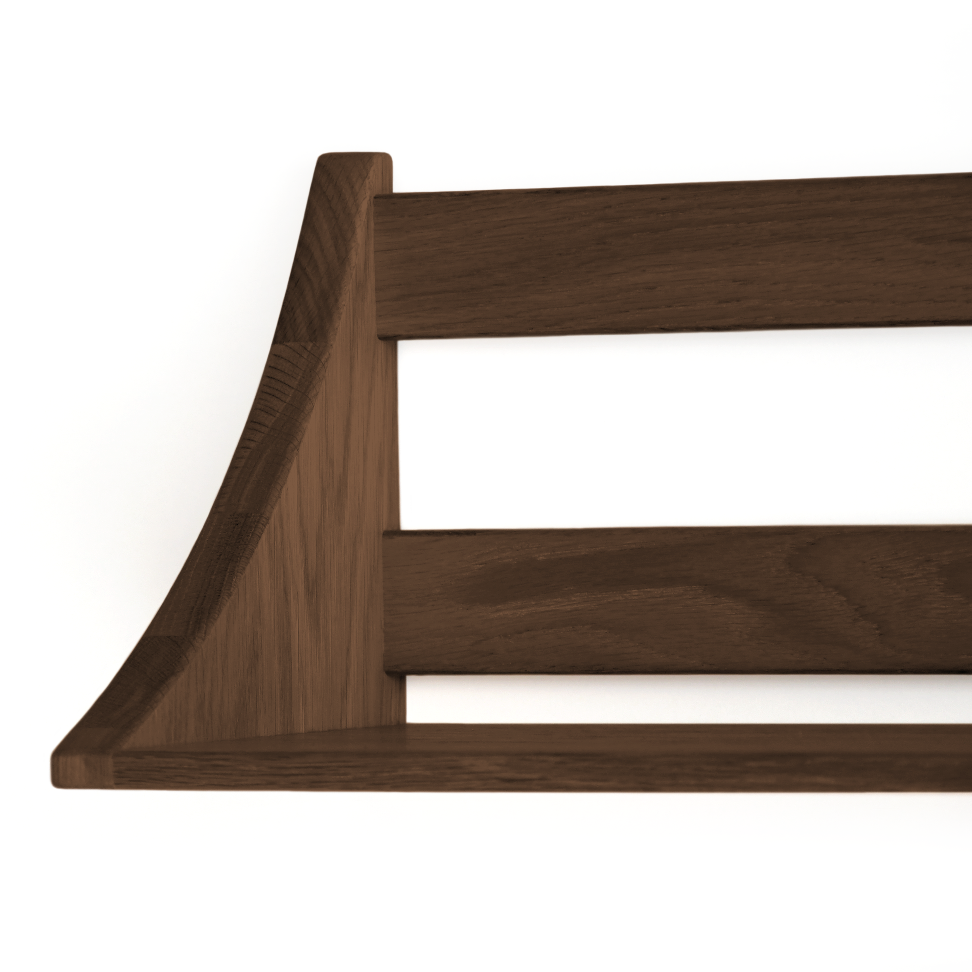 Curve Raf - 75 Cm | Koyu Meşe
