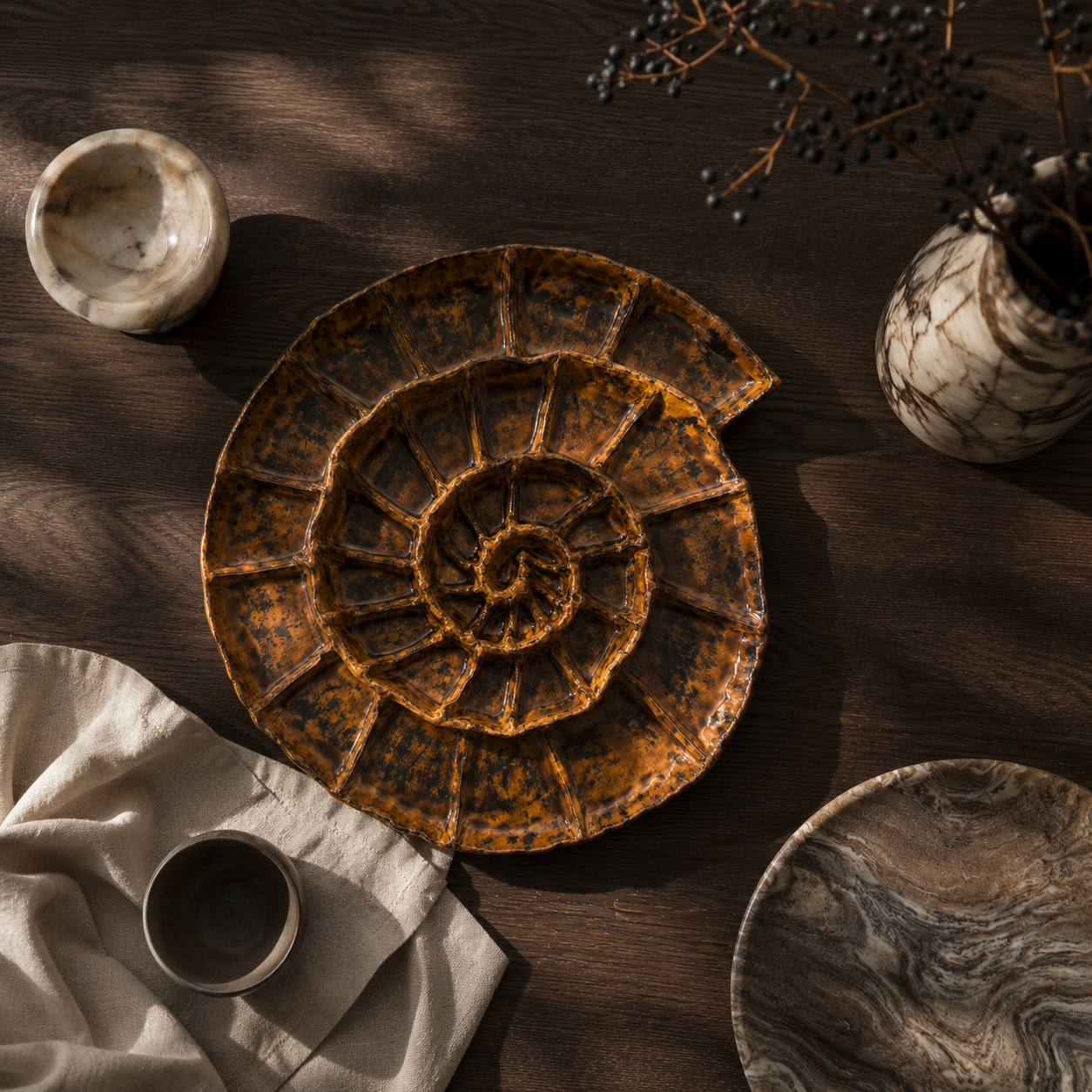 Fossil Sunum Tabağı