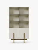 Dado Büyük Ahşap Highboard, Modern Geometrik Tasarım ve Orijinal Ayaklar