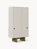 Dado Büyük Ahşap Highboard, Modern Geometrik Tasarım ve Orijinal Ayaklar