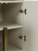 Dado Büyük Ahşap Highboard, Modern Geometrik Tasarım ve Orijinal Ayaklar