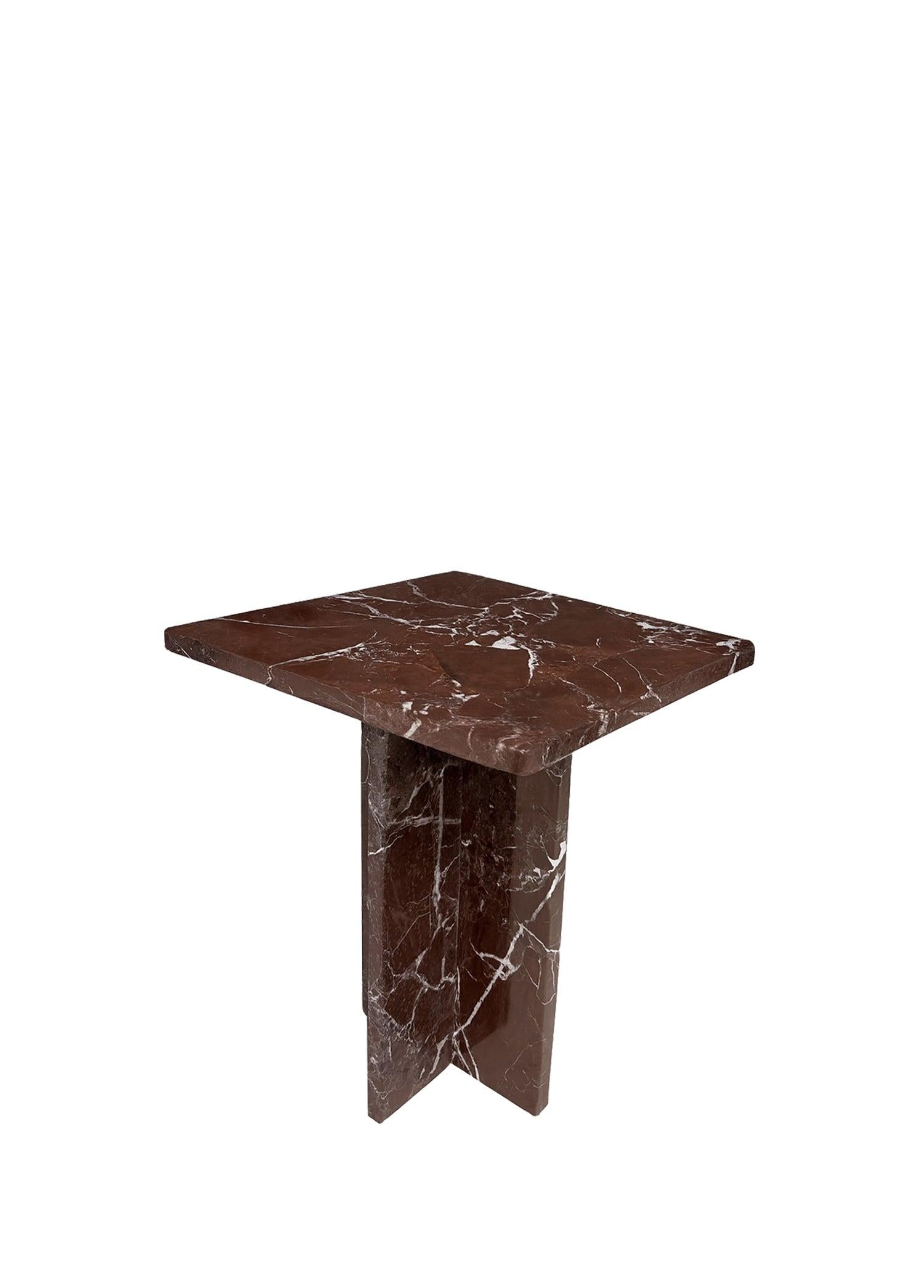 Daisy Bordo Mermer Yan Sehpa