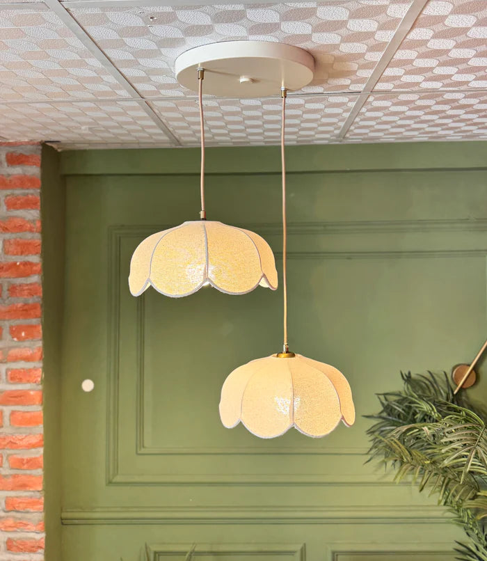 Daisy Jane 2'li Sarkıt Keten Avize