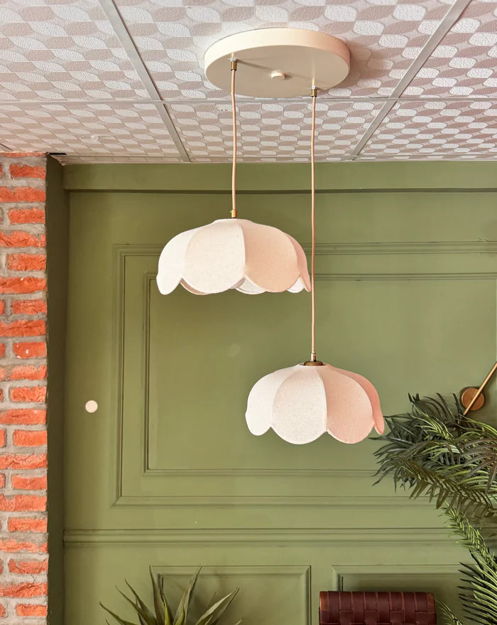 Daisy Jane 2'li Sarkıt Keten Avize