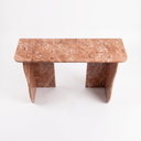 Dalgalı Ayaklı Terracotta Mermer Konsol