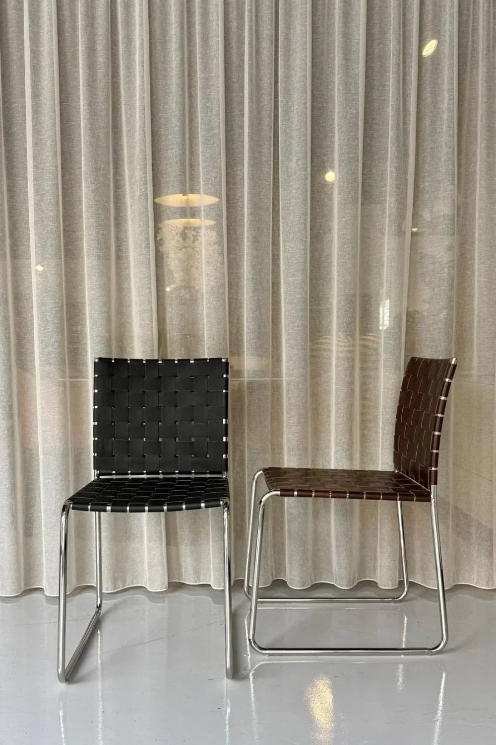 Dan Form Straps Ding Chair Sandalye | Modern İskandinav İtalyan Deri Sandalye Tasarımı