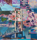 Istanbul Intersections #01 Tablo-Tablo-The Clique Artworks-70 x 160 cm/27,6 x 63 in-Tuval üzerine akrilik ve yağlı boya-NowShopFun