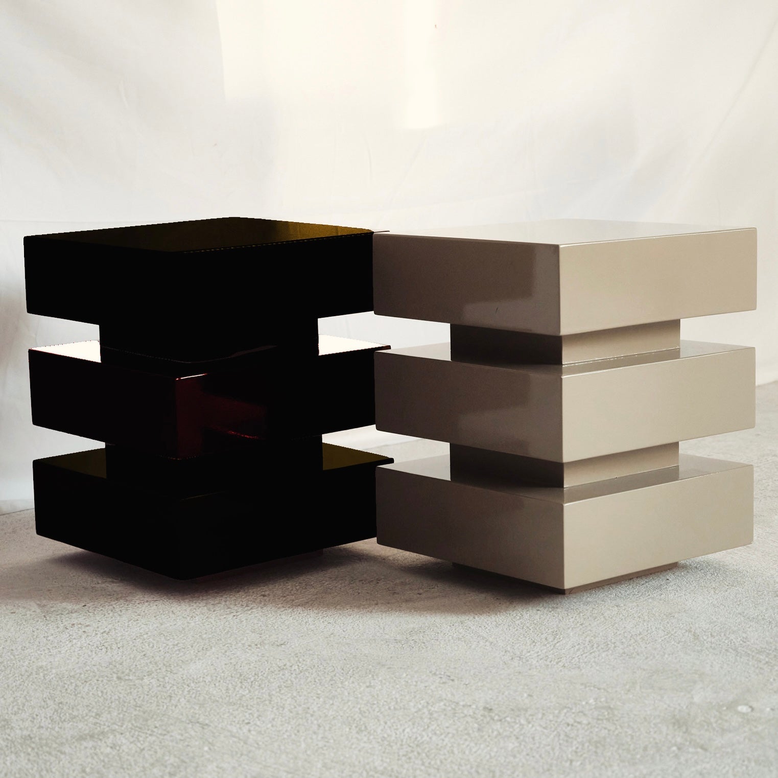 DE STIJL CUBIC SIDE TABLE - Large - Black