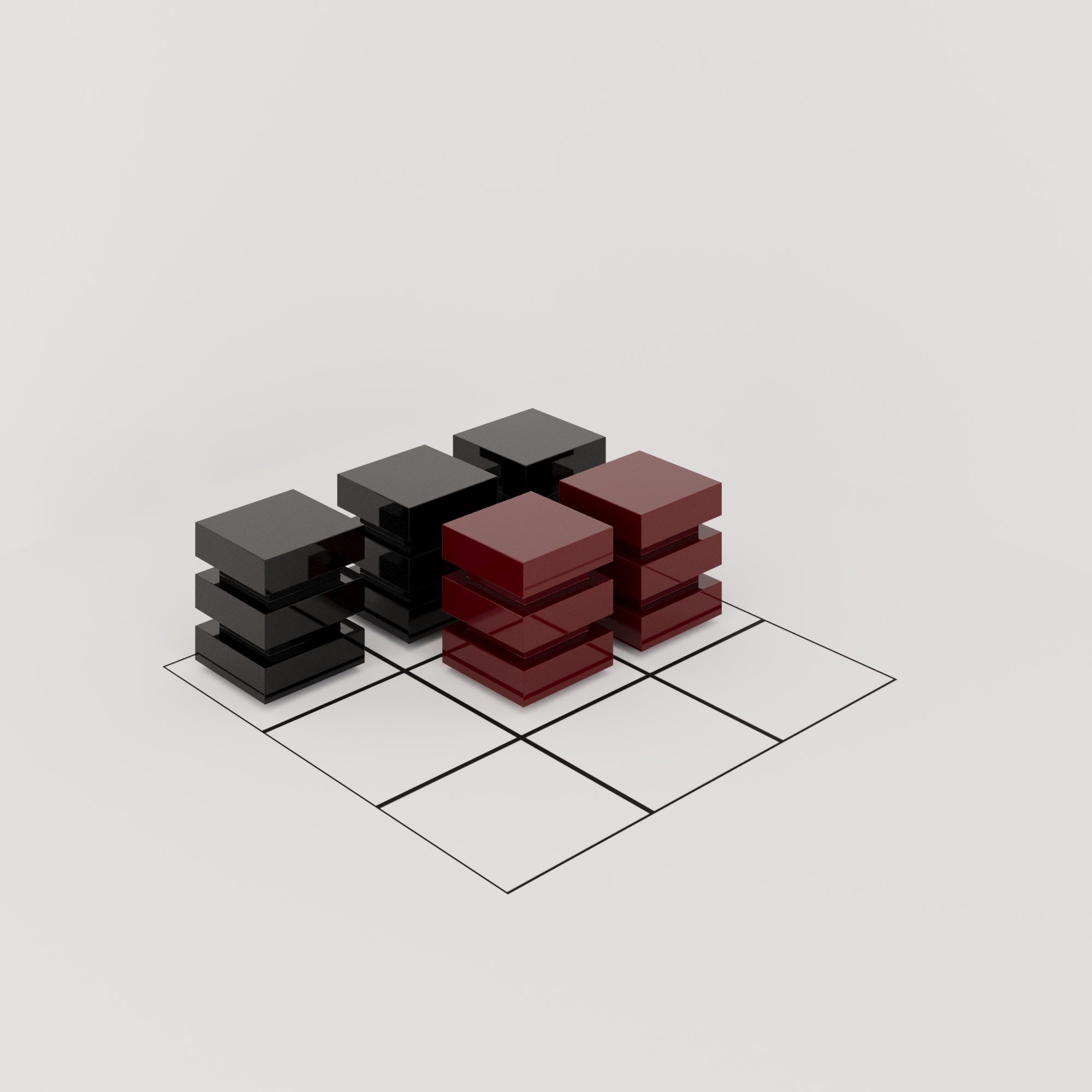 DE STIJL CUBIC SIDE TABLE - Large - Black