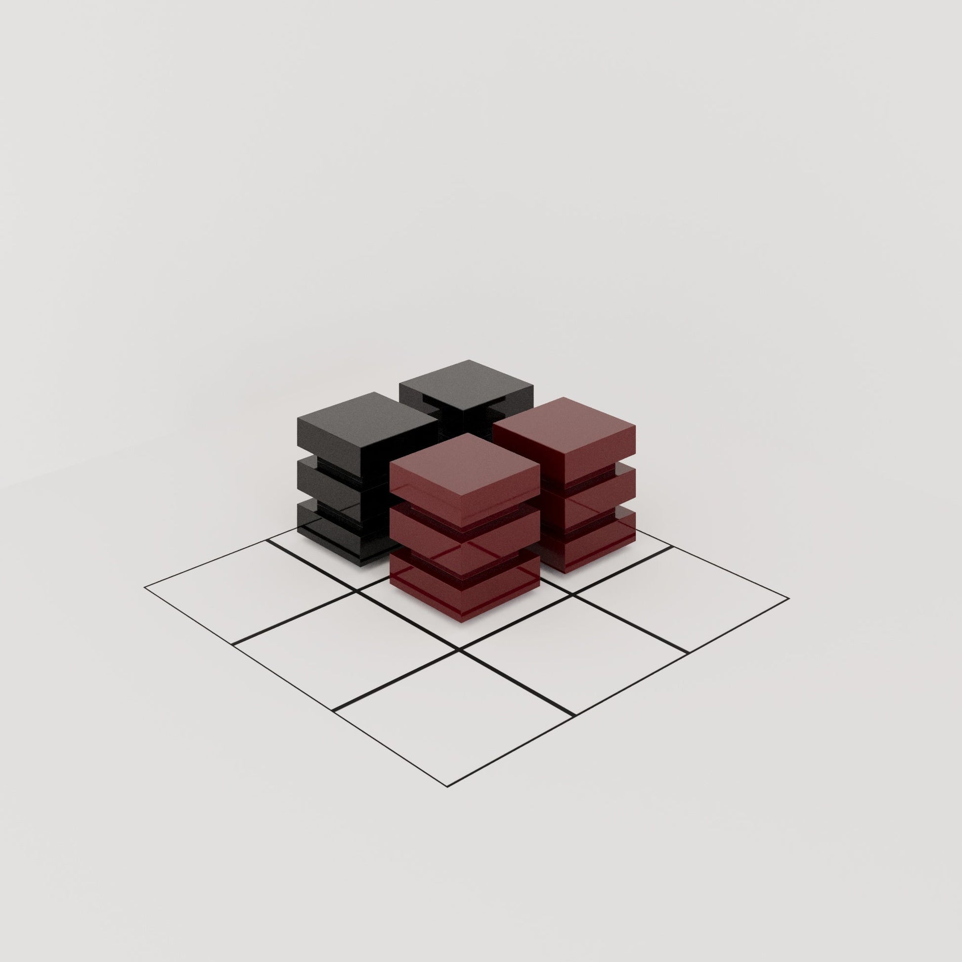 DE STIJL CUBIC SIDE TABLE - Large - Black