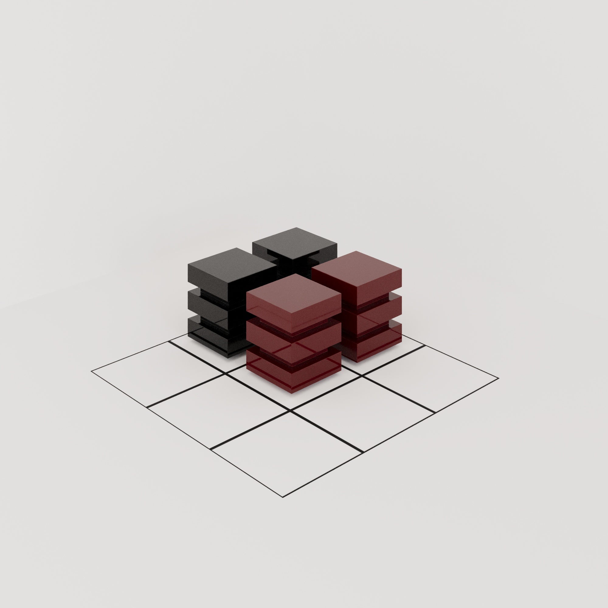 DE STIJL CUBIC SIDE TABLE - Large - Black