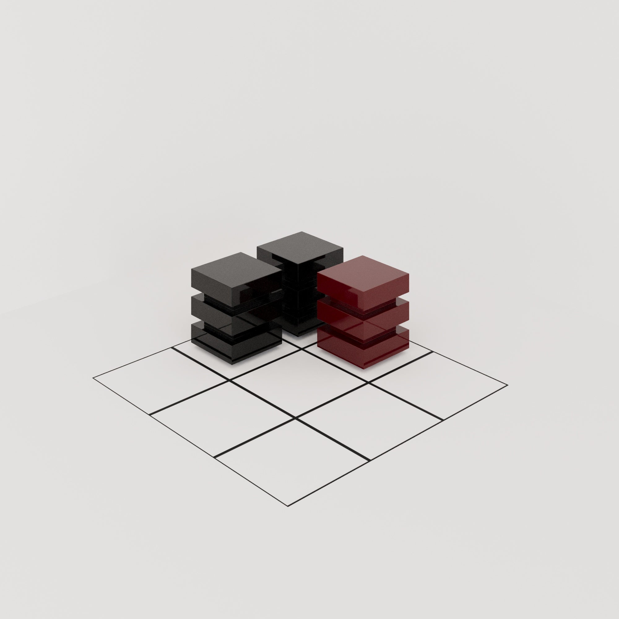 DE STIJL CUBIC SIDE TABLE - Large - Black