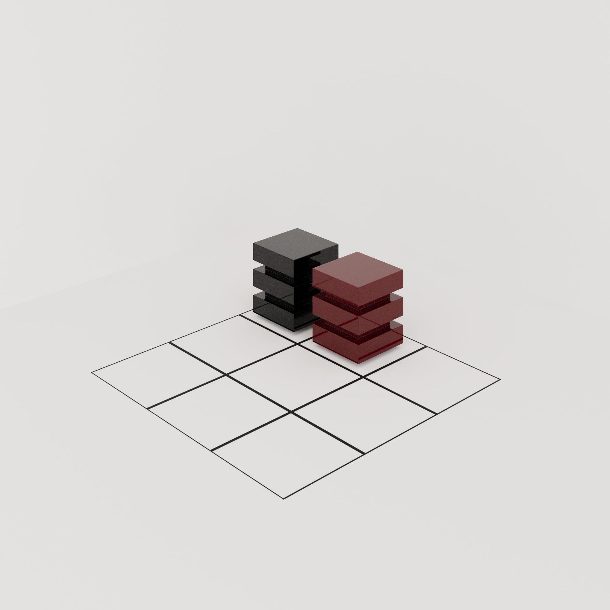 DE STIJL CUBIC SIDE TABLE - Large - Black